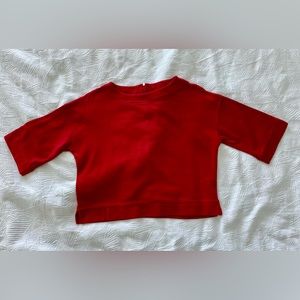 Vineyard Vines red 3/4 sleeve crop tee